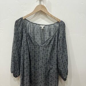 Soft Joie Blue Patterned Blouse